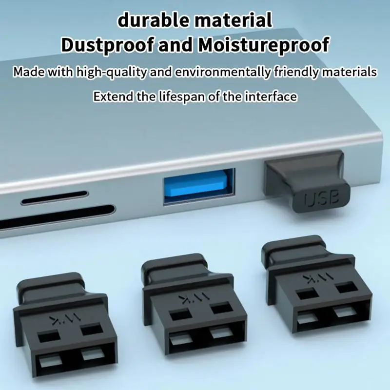 Reusable Anti-Dust Anti-Oxidation USB Type-A Plug With Handle Portable Laptop Computer Unused Socket Protective Cover
Reusable Anti-Dust Anti-Oxidation USB Type-A Plug With Handle Portable Laptop Computer Unused Socket Protective Cover