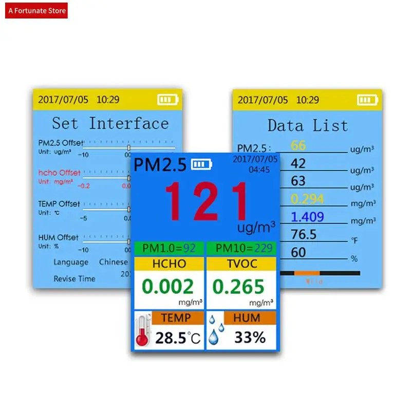2X 9 In 1 Air Quality Monitor Indoor Outdoor PM2.5, PM1.0, PM10, HCHO, Detector Tester Temperature And Humidity Sensor-A78G
2X 9 In 1 Air Quality Monitor Indoor Outdoor PM2.5, PM1.0, PM10, HCHO, Detector Tester Temperature And Humidity Sensor-A78G