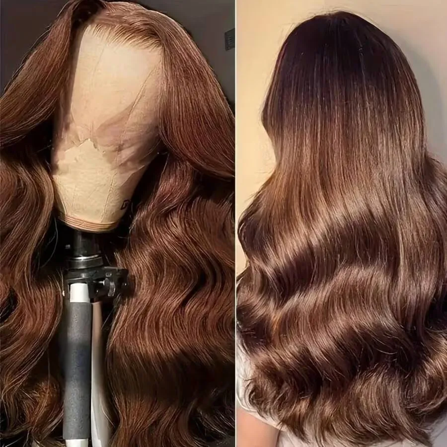 200% Density 13x4 HD Lace Front Wig Brown Brazilian Body Wave Human Hair Lace Frontal Wigs Pre-Plucked Natural Hairline
200% Density 13x4 HD Lace Front Wig Brown Brazilian Body Wave Human Hair Lace Frontal Wigs Pre-Plucked Natural Hairline
