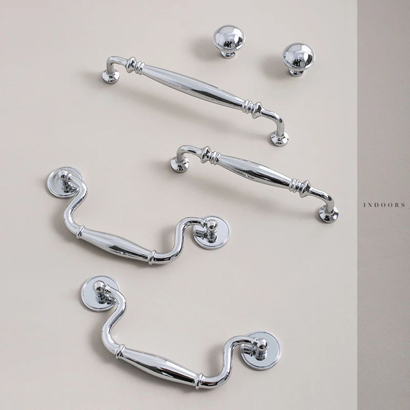 Furniture Chrome-Plated Silver Wardrobe Door Brass Handle Shoe Cabinet Kitchen Drawer Pure Brass Light Double Hole Handle
Furniture Chrome-Plated Silver Wardrobe Door Brass Handle Shoe Cabinet Kitchen Drawer Pure Brass Light Double Hole Handle