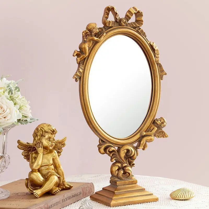 Mutihome European Makeup Mirror Desktop Retro Mirror French Court Relief Decoration Ornament Golden Desktop Dressing Mirrors
Mutihome European Makeup Mirror Desktop Retro Mirror French Court Relief Decoration Ornament Golden Desktop Dressing Mirrors