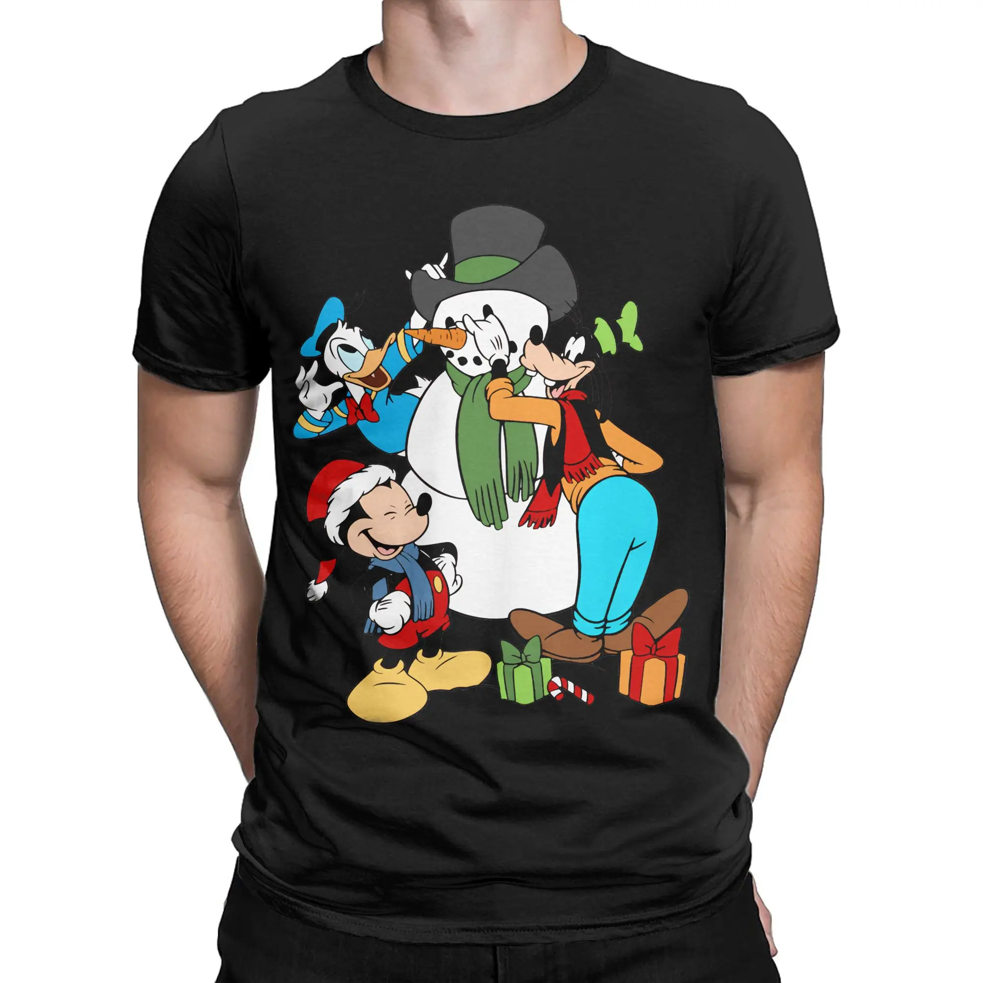 Christmas Mickey and Donald Duck Men T Shirts Vintage Tee Shirt Short Sleeve O Neck T-Shirt Cotton Summer Clothes
Christmas Mickey and Donald Duck Men T Shirts Vintage Tee Shirt Short Sleeve O Neck T-Shirt Cotton Summer Clothes