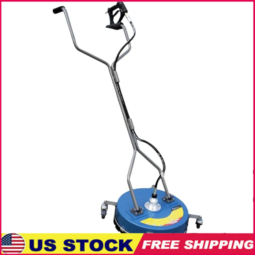 18 Inch Surface Cleaner Dual Handle 4500 PSI 5 GPM Hot Cold Water Use Streak Free Cleaning Caster Wheels Patio Driveway
18 Inch Surface Cleaner Dual Handle 4500 PSI 5 GPM Hot Cold Water Use Streak Free Cleaning Caster Wheels Patio Driveway