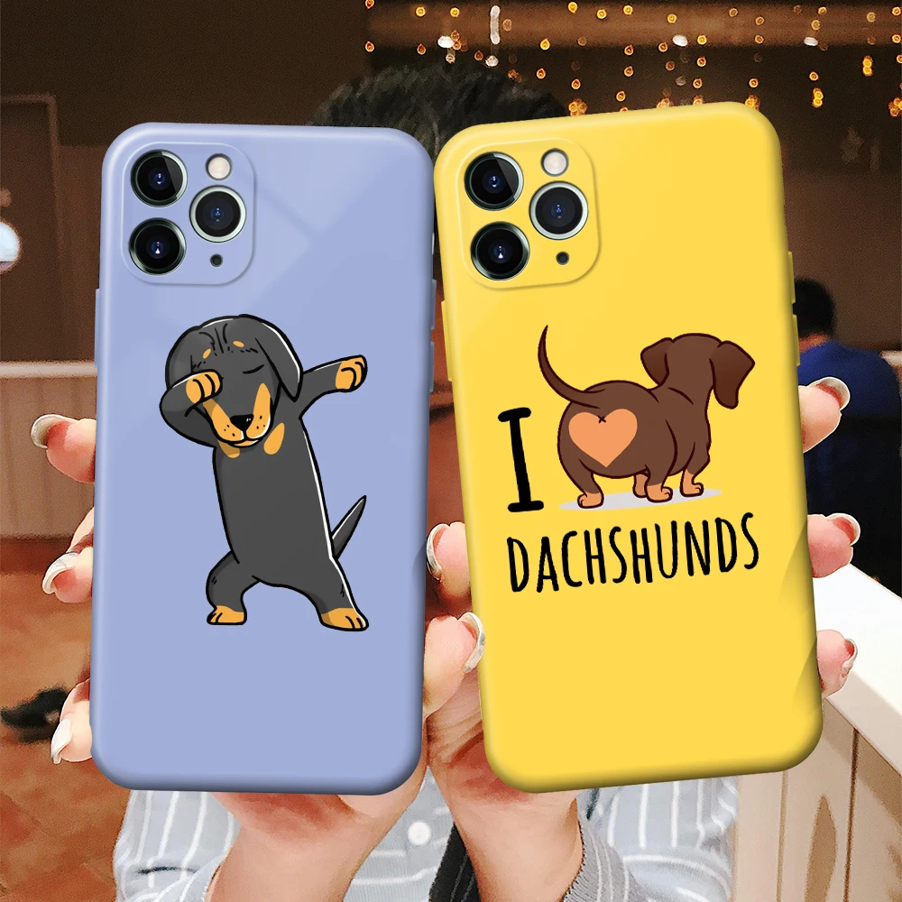 Funny Cartoon Dog I Love Dachshunds Couple Phone Case For iPhone 16 15 14 13 12 Pro Max Mini 7 8 Plus SE Shockproof Soft Cover
Funny Cartoon Dog I Love Dachshunds Couple Phone Case For iPhone 16 15 14 13 12 Pro Max Mini 7 8 Plus SE Shockproof Soft Cover