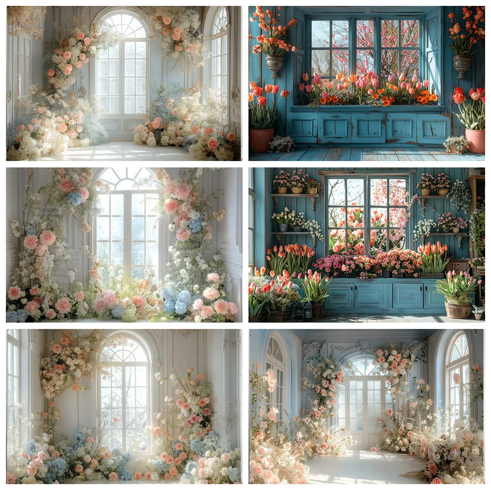 Photography Background Blue Room Window Flowers Window Garden Kids Birthday Party Portrait Decor Backdrop Photo Studio
Photography Background Blue Room Window Flowers Window Garden Kids Birthday Party Portrait Decor Backdrop Photo Studio
