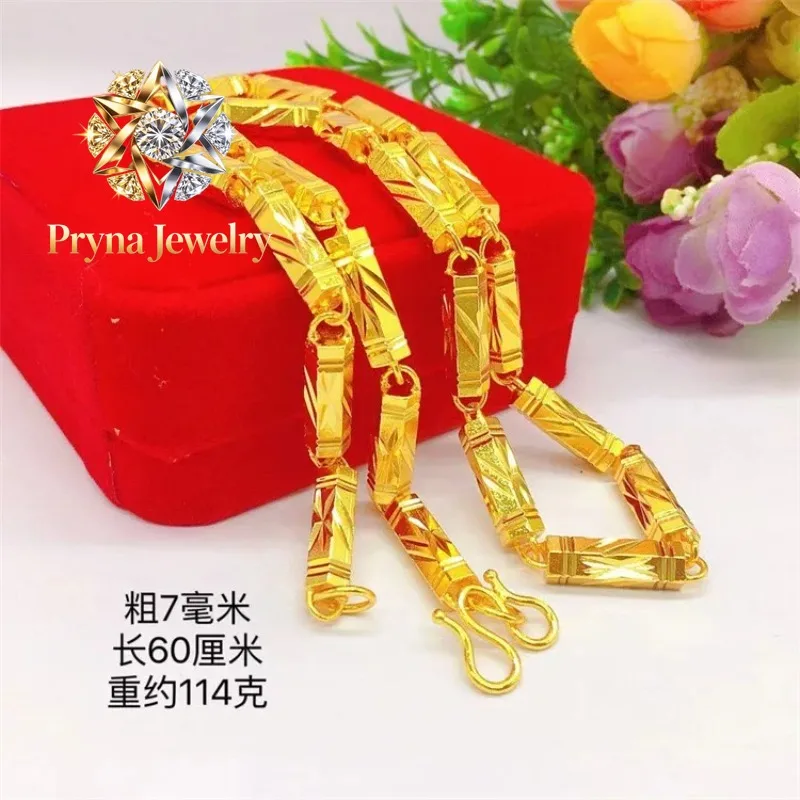 Pryna Jewelry 9999 genuine gold necklace 24K gold men's necklace twisted chain faucet twisted rope bamboo knot high-end jewelr
Pryna Jewelry 9999 genuine gold necklace 24K gold men's necklace twisted chain faucet twisted rope bamboo knot high-end jewelr