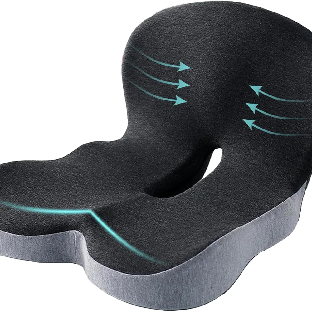 Memory Foam Seat Cushion for Office Chairs&Truck Drivers, Ergonomic Seat Cushion for Back, Tailbone & Sciatica Pain Relief
Memory Foam Seat Cushion for Office Chairs&Truck Drivers, Ergonomic Seat Cushion for Back, Tailbone & Sciatica Pain Relief