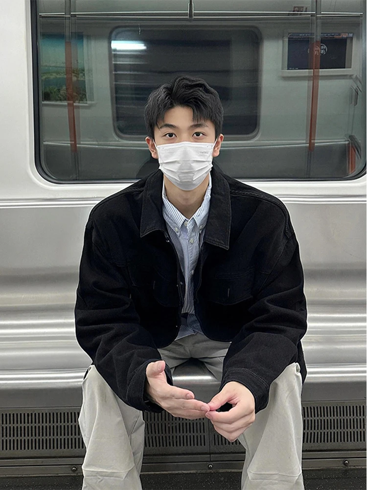 American High Street Sle Bla Denim Jaet Men's Spring Autumn Trendy Cleanfit Jeans Jaet Stand Fit Button Decor
American High Street Sle Bla Denim Jaet Men's Spring Autumn Trendy Cleanfit Jeans Jaet Stand Fit Button Decor