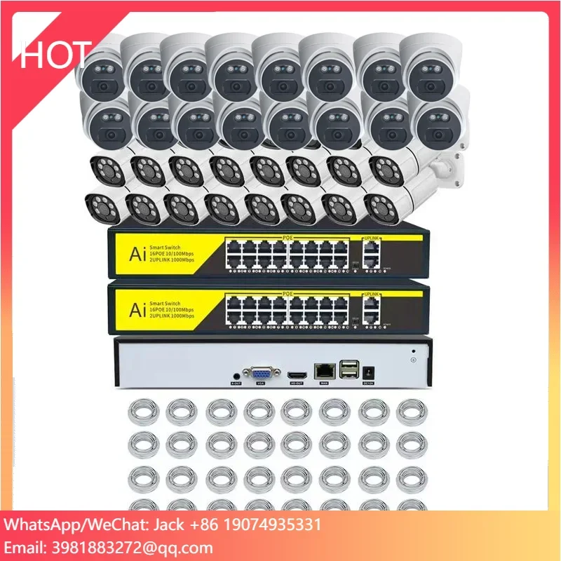 Oem HIK 5MP 8MP 4K Full Color Dome Turret Bullet 32CH PoE NVR Kit Video Surveillance IP CCTV Security Network Camera System
Oem HIK 5MP 8MP 4K Full Color Dome Turret Bullet 32CH PoE NVR Kit Video Surveillance IP CCTV Security Network Camera System