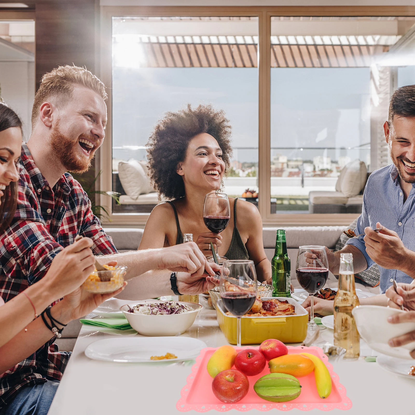 8pcs Decorative Tray Stylish PP Material Rectangular Shape Snack Plate Fruit Dessert Party Dishes Serving Platter Household
8pcs Decorative Tray Stylish PP Material Rectangular Shape Snack Plate Fruit Dessert Party Dishes Serving Platter Household