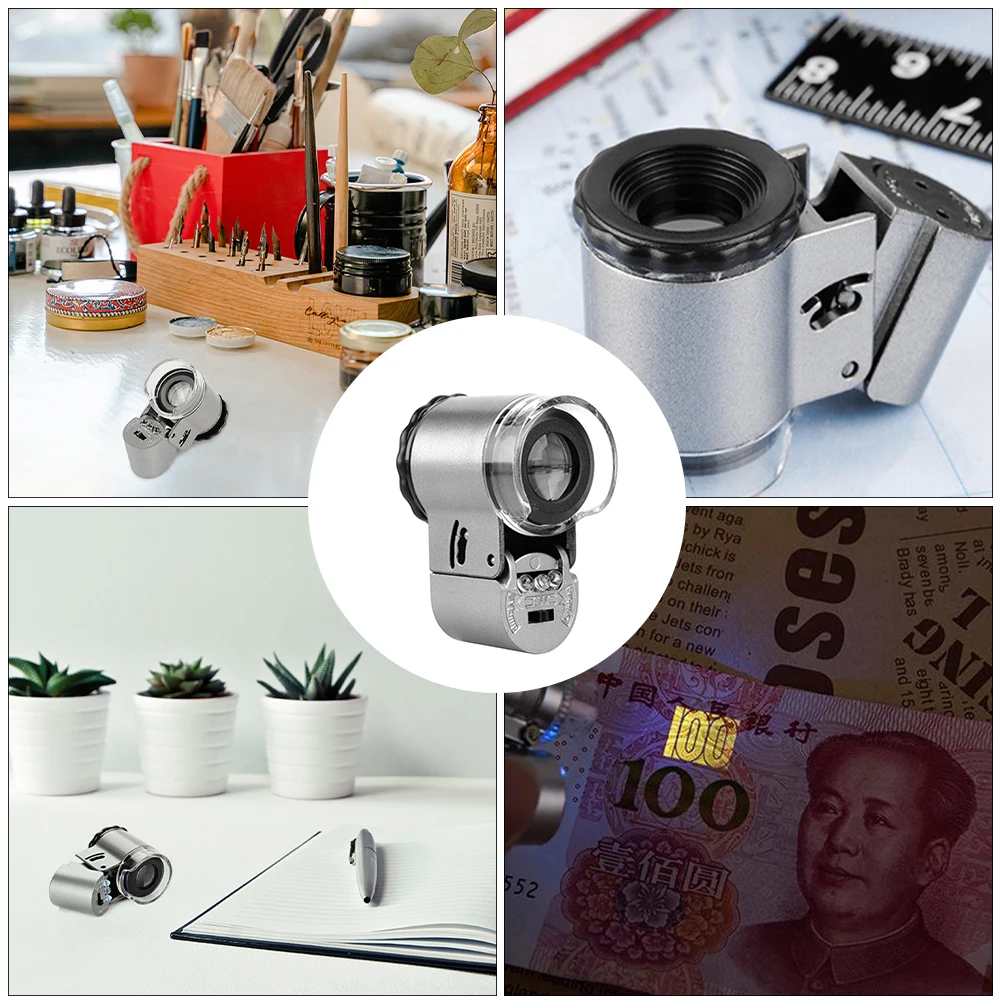 1pc Portable Jewelry Identification Microscope LED Light Acrylic Lens Magnifier Currency Detection Easy to Carry
1pc Portable Jewelry Identification Microscope LED Light Acrylic Lens Magnifier Currency Detection Easy to Carry