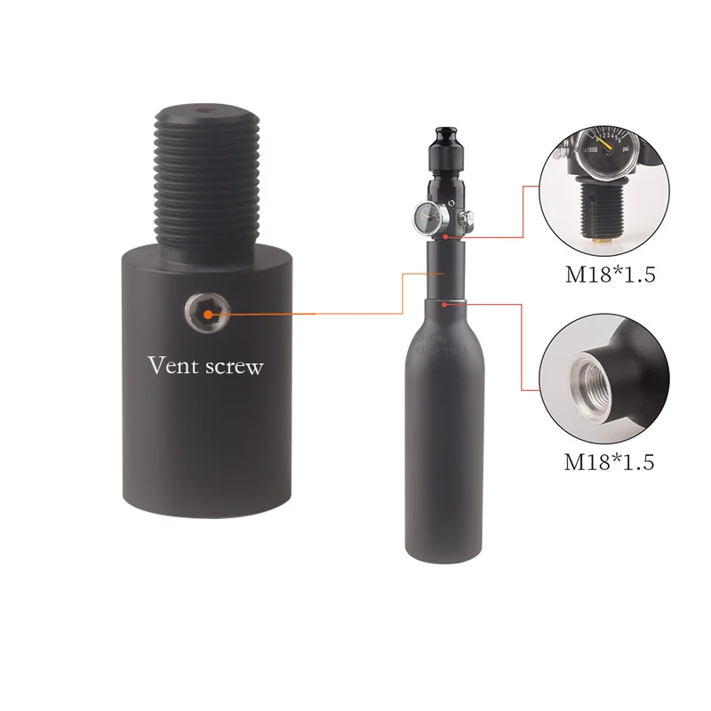 M18*1.5 Air Tank Connector Gas Filling Adapter With Release Screw Pressure Regulator Threaded Fitting HPA Scuba Station Diving
M18*1.5 Air Tank Connector Gas Filling Adapter With Release Screw Pressure Regulator Threaded Fitting HPA Scuba Station Diving