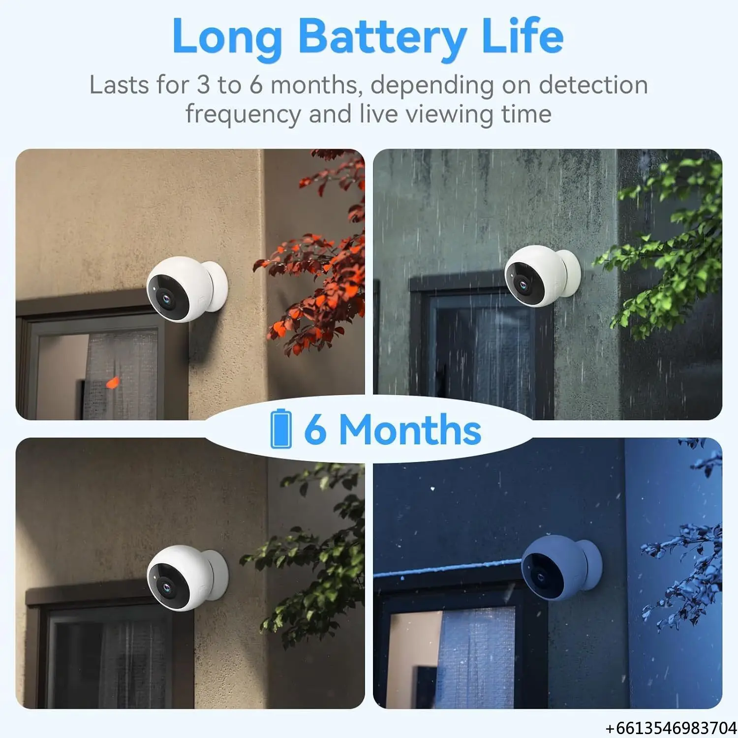 4-Pack Wireless Magnetic Security Cameras 2K HD, AI Motion Detection, 2-Way Audio, IR Color Night Vision, Waterproof
4-Pack Wireless Magnetic Security Cameras 2K HD, AI Motion Detection, 2-Way Audio, IR Color Night Vision, Waterproof