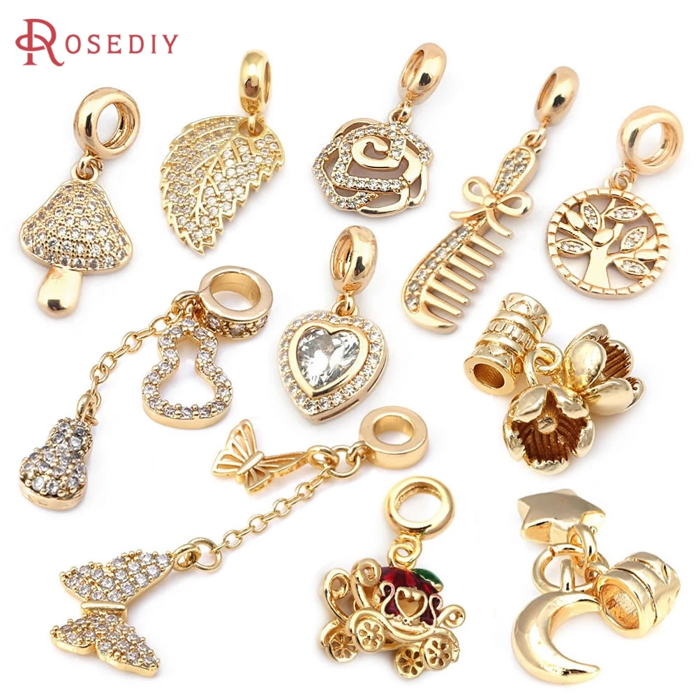 18K Gold Color Large Hole Beads Bracelets Charms Pendants High Quality Jewelry Diy Accessories
18K Gold Color Large Hole Beads Bracelets Charms Pendants High Quality Jewelry Diy Accessories