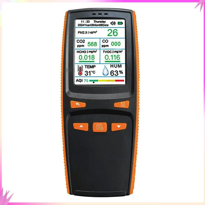 B50C Air Quality Monitor 9-In-1 PM2.5/CO/CO2/HCHO/TVOC Detector Including Data Storage And Download Functionality
B50C Air Quality Monitor 9-In-1 PM2.5/CO/CO2/HCHO/TVOC Detector Including Data Storage And Download Functionality