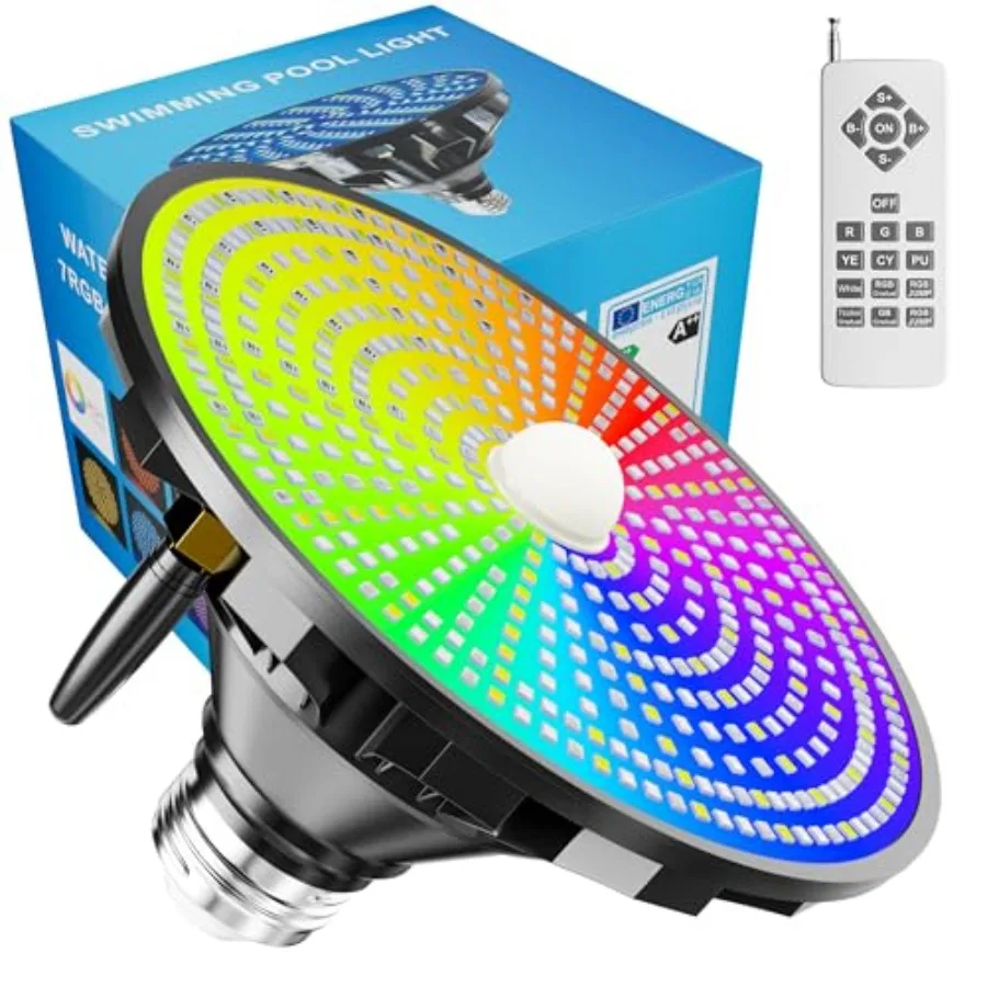 Upgraded LED Pool Light Bulb for Inground Pool 70W RGBW Color Changing Swimming Pool Lights for Above Ground Pool with Enhanced
Upgraded LED Pool Light Bulb for Inground Pool 70W RGBW Color Changing Swimming Pool Lights for Above Ground Pool with Enhanced