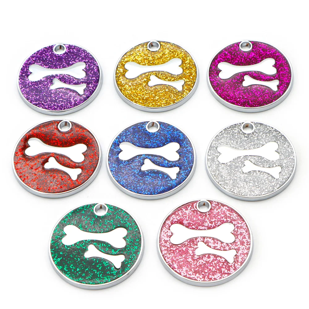 100Pcs Dog ID Tag Sliver Sparkles Bone Round Alloy Custom Personalized Cat Collar Pendant Engraved Pet Necklace DIY Keyring
100Pcs Dog ID Tag Sliver Sparkles Bone Round Alloy Custom Personalized Cat Collar Pendant Engraved Pet Necklace DIY Keyring