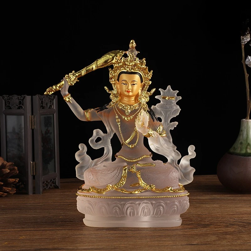 Статуя Будды Манджушри с водным кристаллом, смола, настольный декор для домашнего поклонения
Статуя Будды Манджушри с водным кристаллом, смола, настольный декор для домашнего поклонения