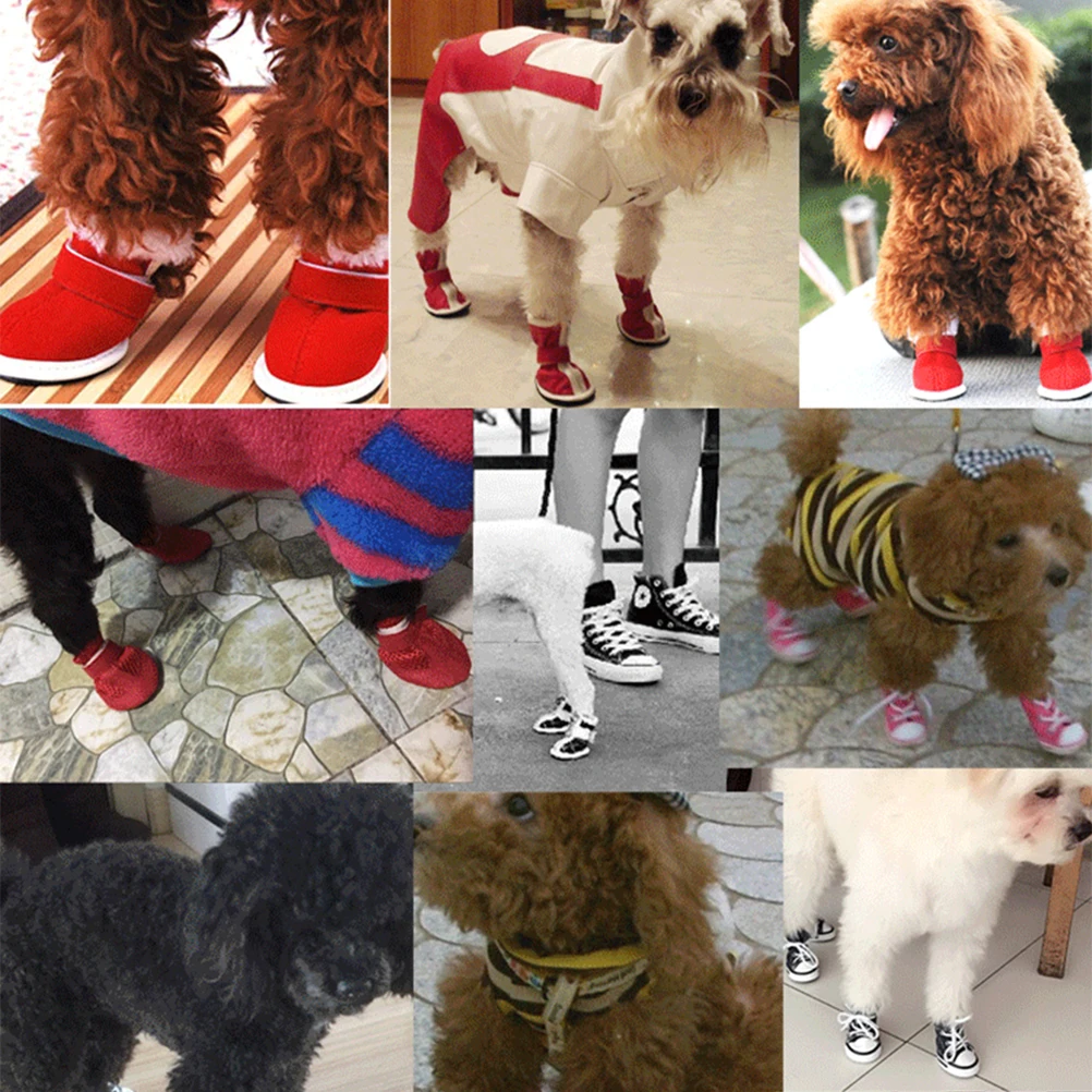 4pcs Pet Dog Boots Winter Shoes Windproof Booties Waterproof Material Keep Warm Anti slip Rain Pet Supplies Red Color Soft Sole
4pcs Pet Dog Boots Winter Shoes Windproof Booties Waterproof Material Keep Warm Anti slip Rain Pet Supplies Red Color Soft Sole
