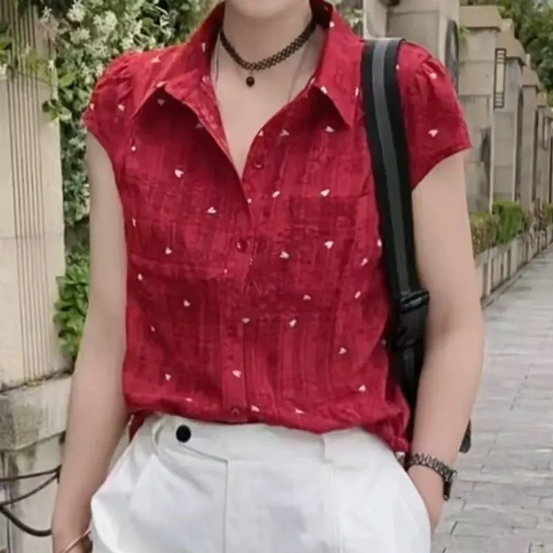 Fashionable Casual Loose Short Sleeve Shirt Women's Summer New Style Thin Elegant Collared Top Breathable Skin-Friendly Slimming
Fashionable Casual Loose Short Sleeve Shirt Women's Summer New Style Thin Elegant Collared Top Breathable Skin-Friendly Slimming