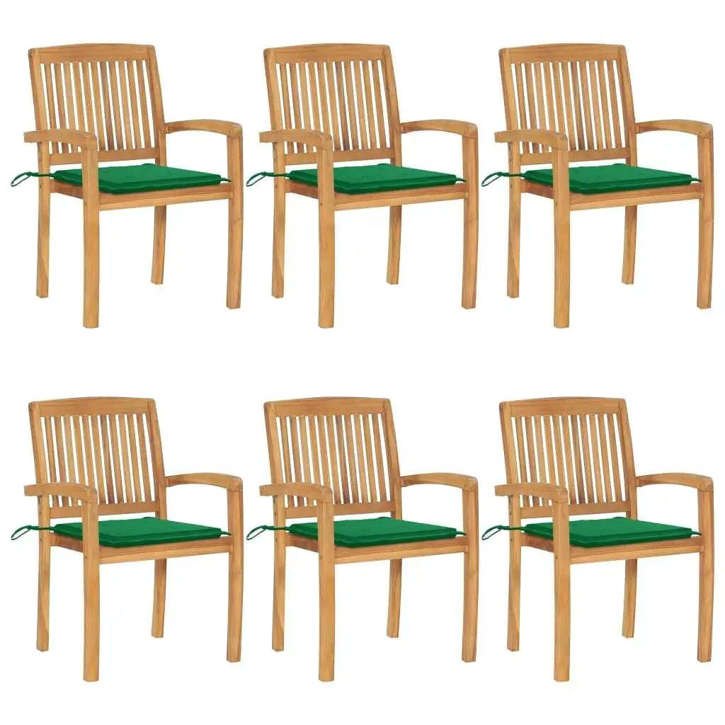 Solid Teak Wood Stacking Patio Chairs with Cushions Set of 6 Durable Outdoor Furniture
Solid Teak Wood Stacking Patio Chairs with Cushions Set of 6 Durable Outdoor Furniture