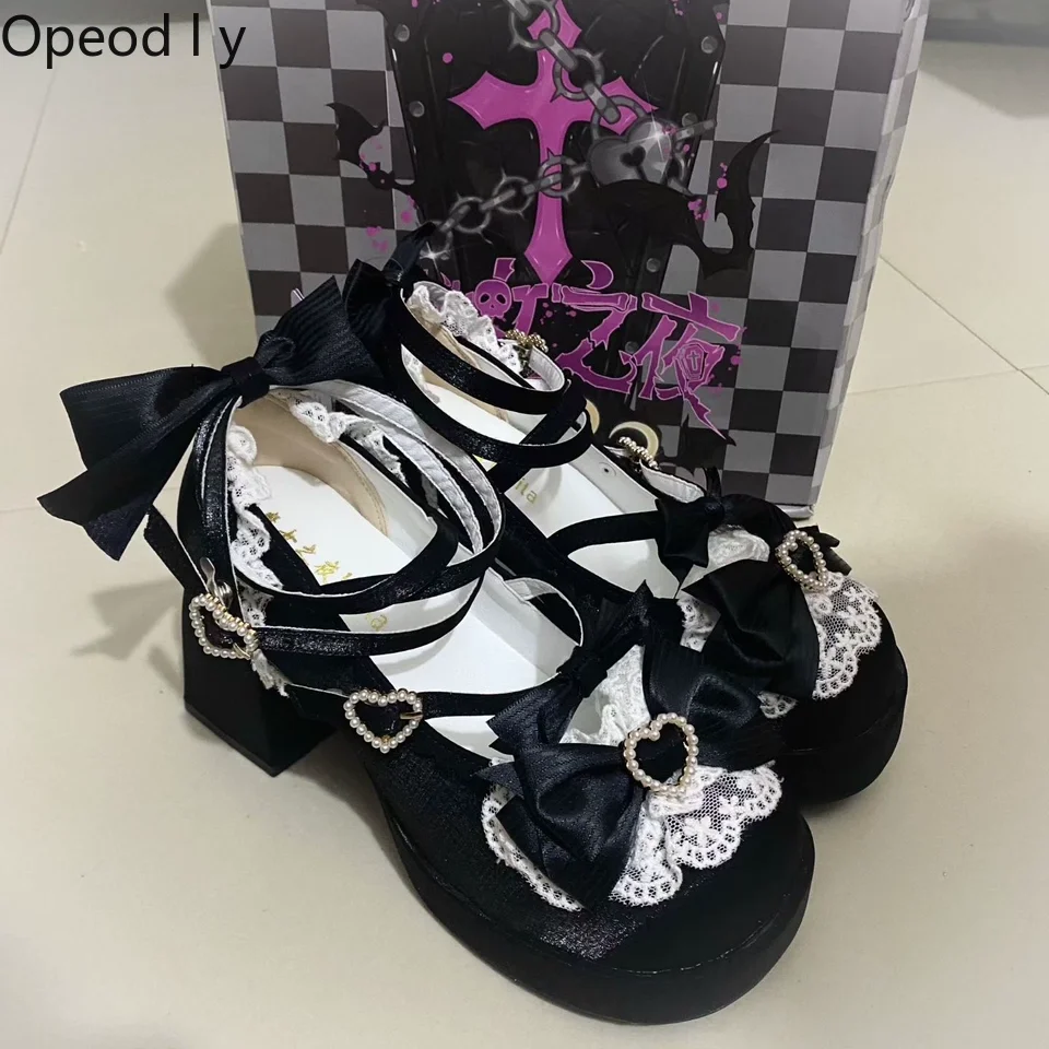 Original Japanese Sweet Girl Lolita High Heels Spring New Cute Bow Thick Heel Round Head Single Shoes Princess Mary Jane Pumps
Original Japanese Sweet Girl Lolita High Heels Spring New Cute Bow Thick Heel Round Head Single Shoes Princess Mary Jane Pumps