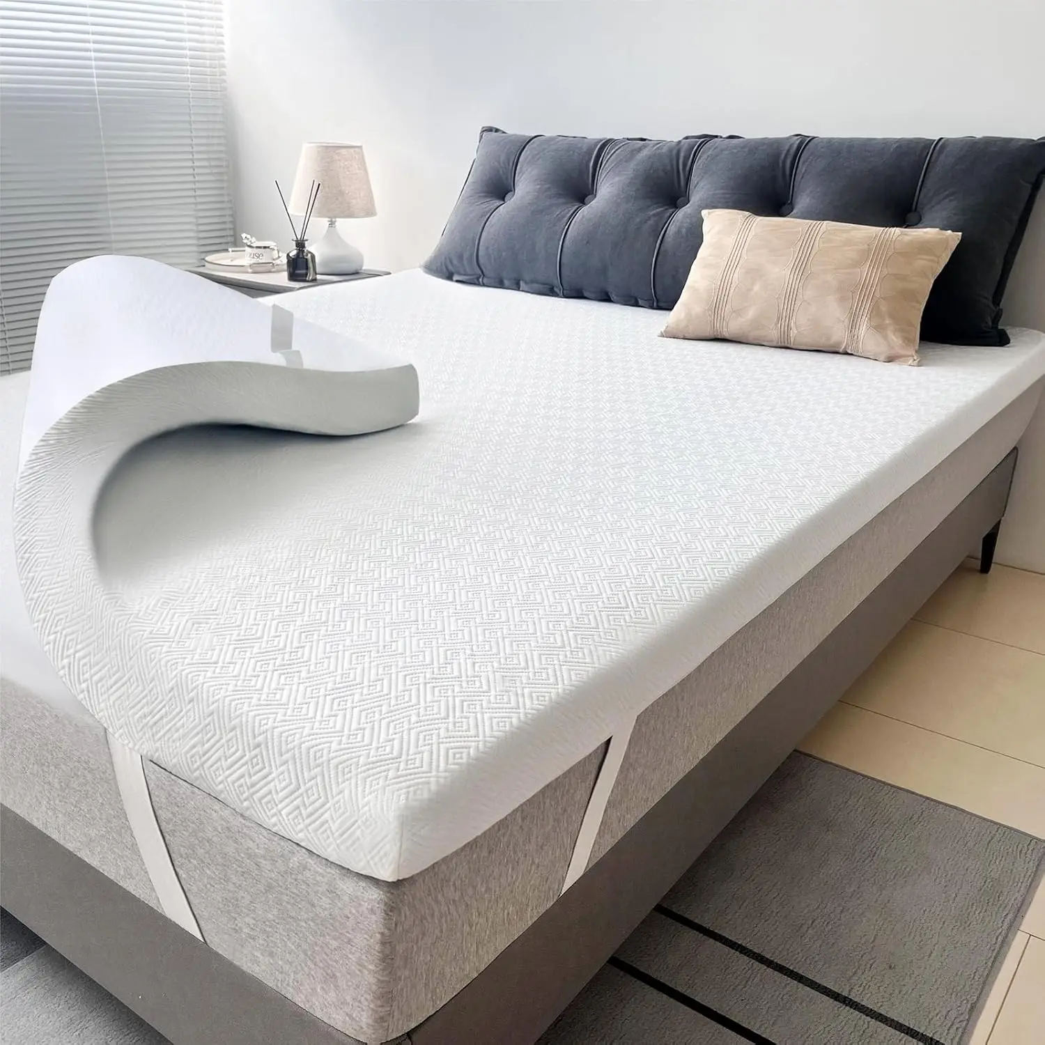 3 Inch Memory Foam Mattress Topper, Cooling Gel Infused High Density Queen (60"x80") Topper with Removable Skin-Friendly Cover
3 Inch Memory Foam Mattress Topper, Cooling Gel Infused High Density Queen (60"x80") Topper with Removable Skin-Friendly Cover