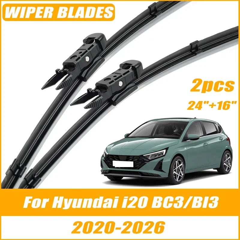 2pcs Wiper Front Wiper Blades For Hyundai i20 BC3&BI3 2020-2026 Windshield Windscreen Clean Window Car Rain Brushes 24"+16"
2pcs Wiper Front Wiper Blades For Hyundai i20 BC3&BI3 2020-2026 Windshield Windscreen Clean Window Car Rain Brushes 24"+16"