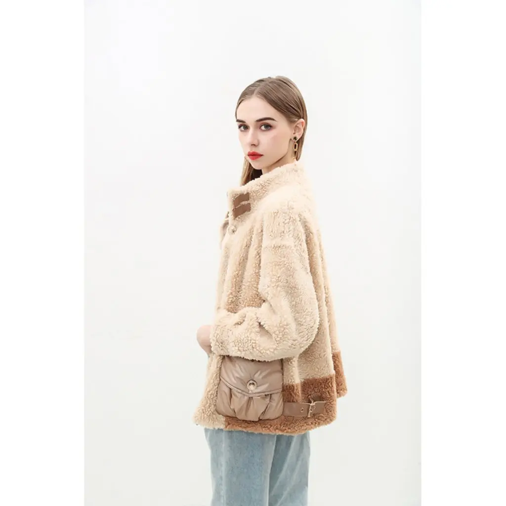 Korean Style Women's Casual Coat Mink Wool Woven Warm Fur Clothing for Autumn Winter Seasonal Fashion Outerwear
Korean Style Women's Casual Coat Mink Wool Woven Warm Fur Clothing for Autumn Winter Seasonal Fashion Outerwear
