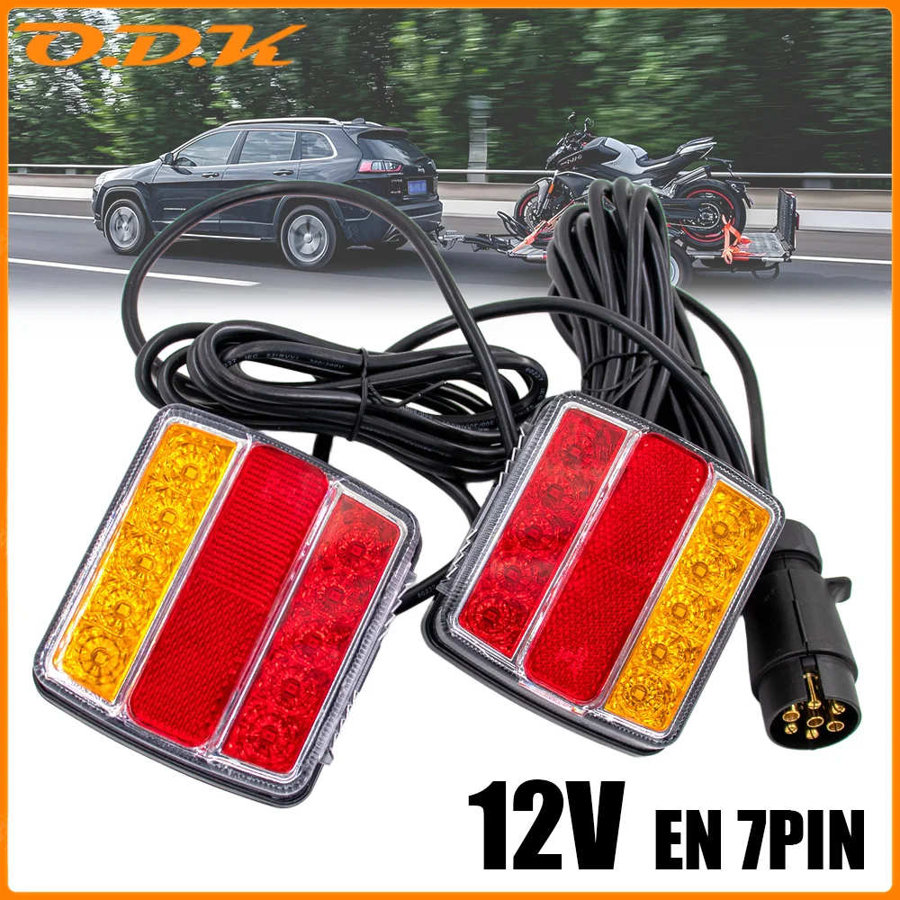 1 Set 12V 10m Universal Rear Towing Tail Light Trailer EN 7 Pin Brake Stop Lamp License Number Plate Reflector Waterproof Lights
1 Set 12V 10m Universal Rear Towing Tail Light Trailer EN 7 Pin Brake Stop Lamp License Number Plate Reflector Waterproof Lights