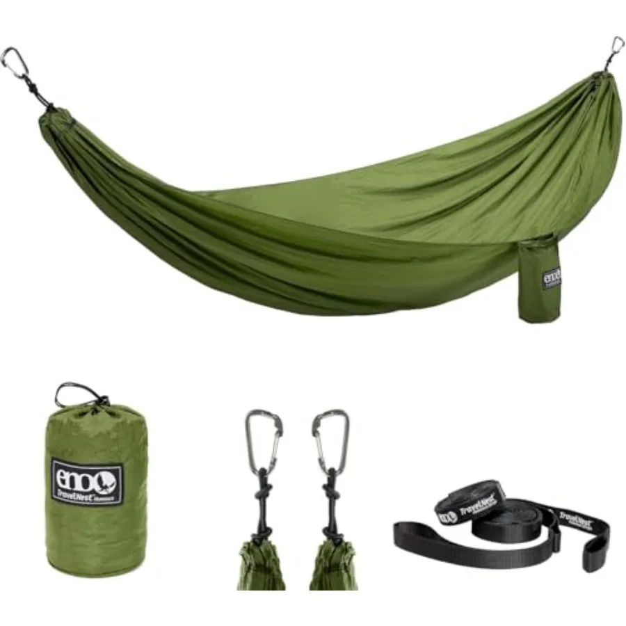 TravelNest Hammock Straps Combo - Portable hiking and camping hammock with nylon straps, moss green, ultra-lightweight and comp
TravelNest Hammock Straps Combo - Portable hiking and camping hammock with nylon straps, moss green, ultra-lightweight and comp