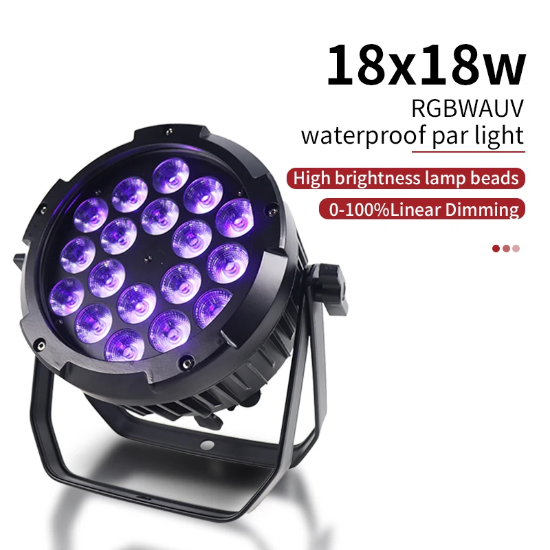 18x18W RGBWAUV 6in1 IP65 Waterproof Led Par Light DMX512 Control Professional Stage DJ Equipment Disco Outdoor par light
18x18W RGBWAUV 6in1 IP65 Waterproof Led Par Light DMX512 Control Professional Stage DJ Equipment Disco Outdoor par light