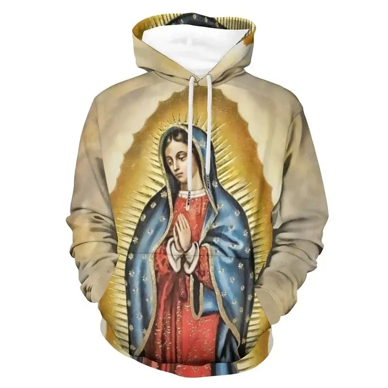 Men's Fashion Neutral 3d Printed Long Sleeve Hoodie Madonna Maria Guadalupe Pattern Classic Retro Casual Loose Plus Size Jumper
Men's Fashion Neutral 3d Printed Long Sleeve Hoodie Madonna Maria Guadalupe Pattern Classic Retro Casual Loose Plus Size Jumper