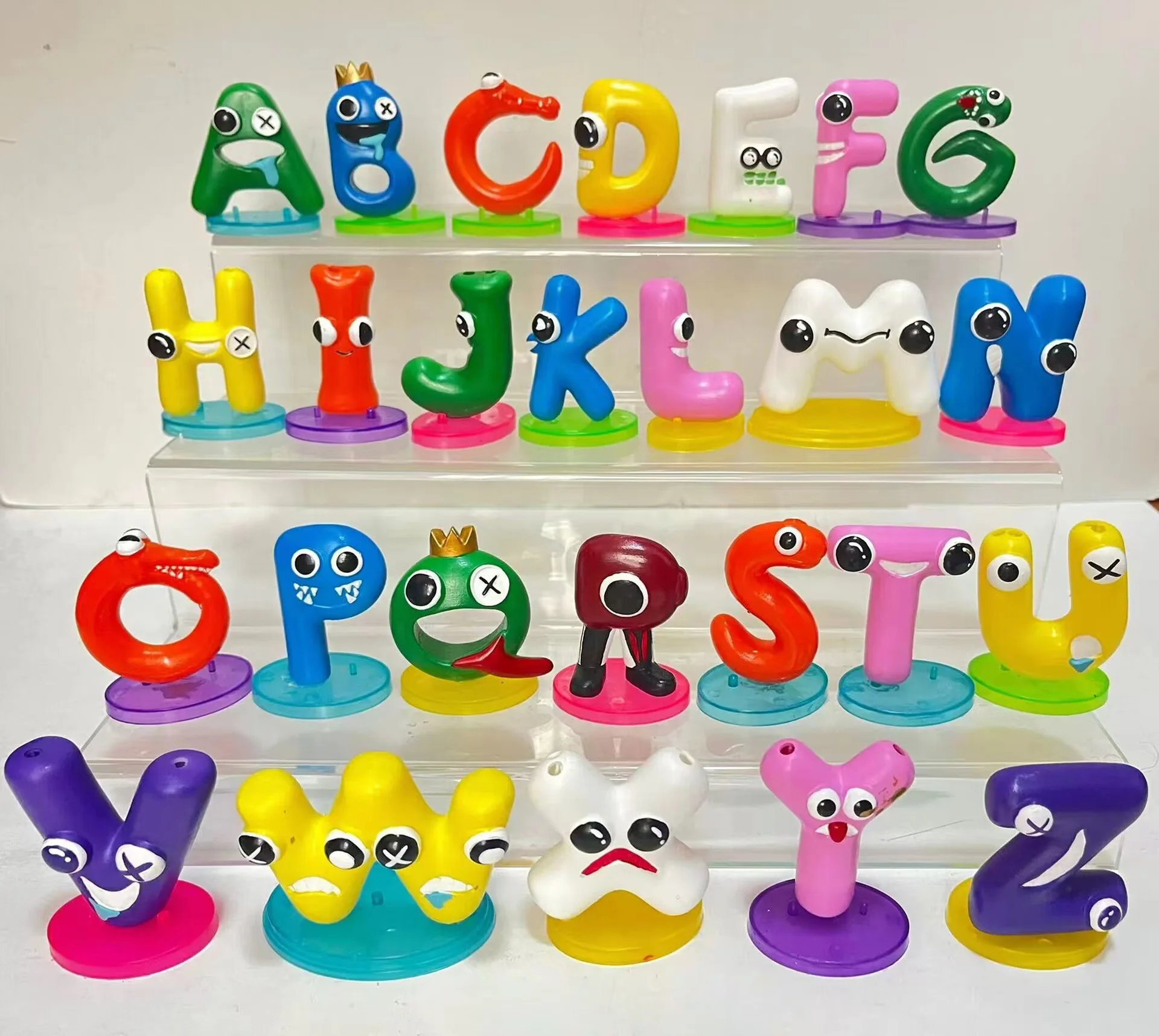 26 Rainbow English Letters Dolls Periphery Legend Alphabet Figures 5.3-6.5cm Little Lore Educational Toys Gifts Playing Games
26 Rainbow English Letters Dolls Periphery Legend Alphabet Figures 5.3-6.5cm Little Lore Educational Toys Gifts Playing Games