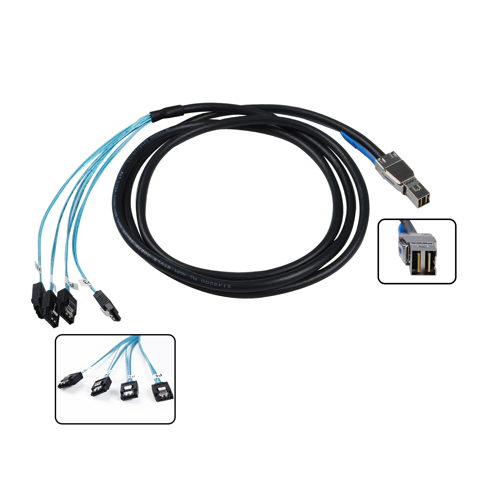 New External Mini SAS HD SFF-8644 to 4 SATA 7Pin 6Gbps Hard Disk Data Server Raid Cable 1M/100CM
New External Mini SAS HD SFF-8644 to 4 SATA 7Pin 6Gbps Hard Disk Data Server Raid Cable 1M/100CM