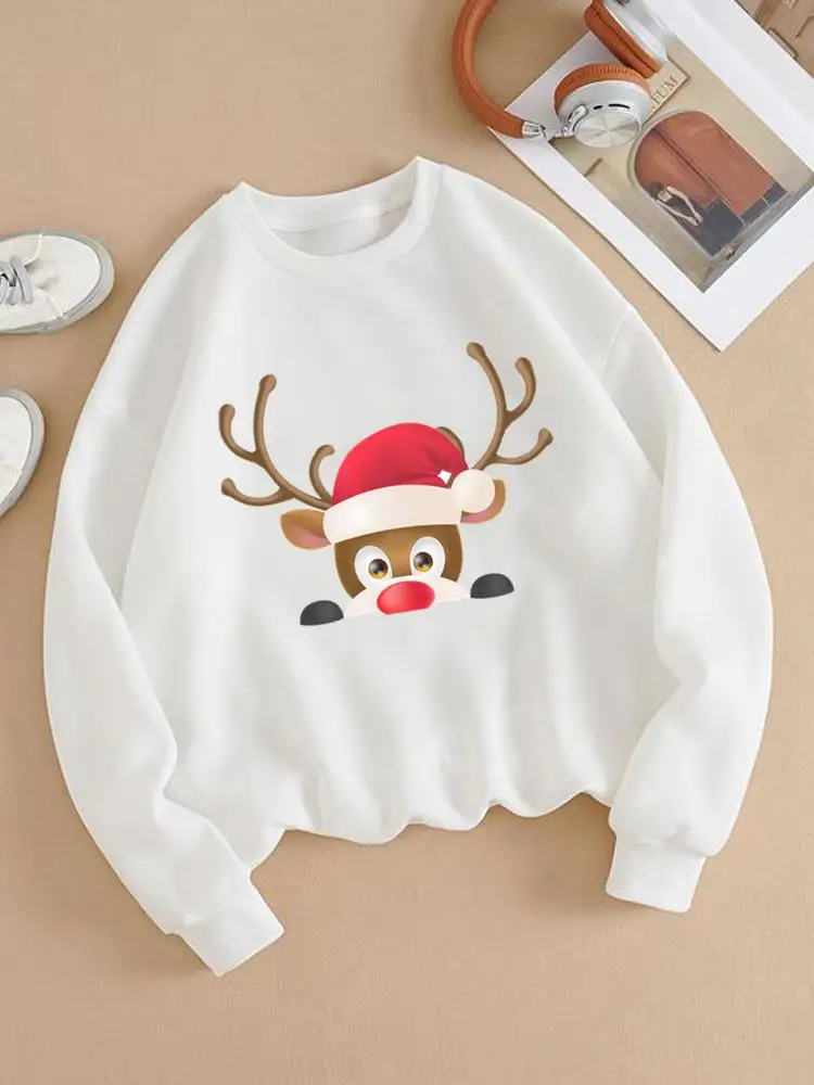 Holiday Deer Face Cartoon 90s Casual Print Female New Year Graphic Sweatshirts Fashion Women Clothing Christmas Pullovers
Holiday Deer Face Cartoon 90s Casual Print Female New Year Graphic Sweatshirts Fashion Women Clothing Christmas Pullovers
