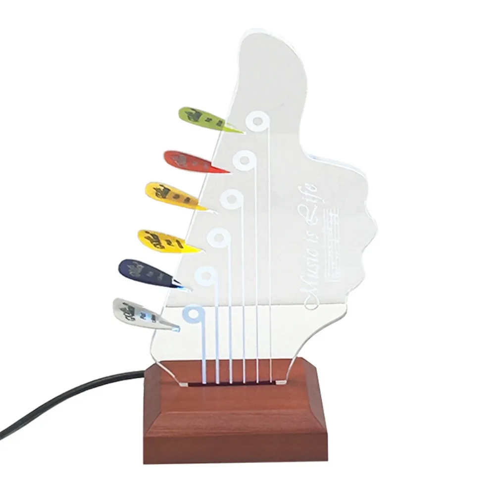 Light Up Guitar Pick Case Holder Wood Base Acrylic Guitar Pick Display Stand with Light Music Gift Night Light
Light Up Guitar Pick Case Holder Wood Base Acrylic Guitar Pick Display Stand with Light Music Gift Night Light
