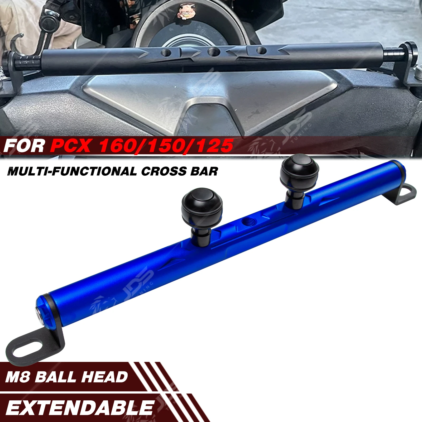 JDSTUNING For HONDA PCX 160/150/125 Crossbar Balance Beam Multifunction Bar Phone Holder Bracket Accessories Parts
JDSTUNING For HONDA PCX 160/150/125 Crossbar Balance Beam Multifunction Bar Phone Holder Bracket Accessories Parts