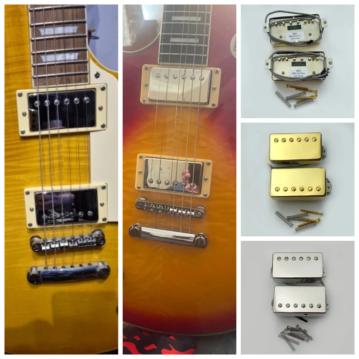 Самый продаваемый комплект звукоснимателей Alnico V Humbucker серии BB1 BB2 с золотыми крышками, двухкатушечные звукосниматели для электрогитары в стиле LP
Самый продаваемый комплект звукоснимателей Alnico V Humbucker серии BB1 BB2 с золотыми крышками, двухкатушечные звукосниматели для электрогитары в стиле LP
