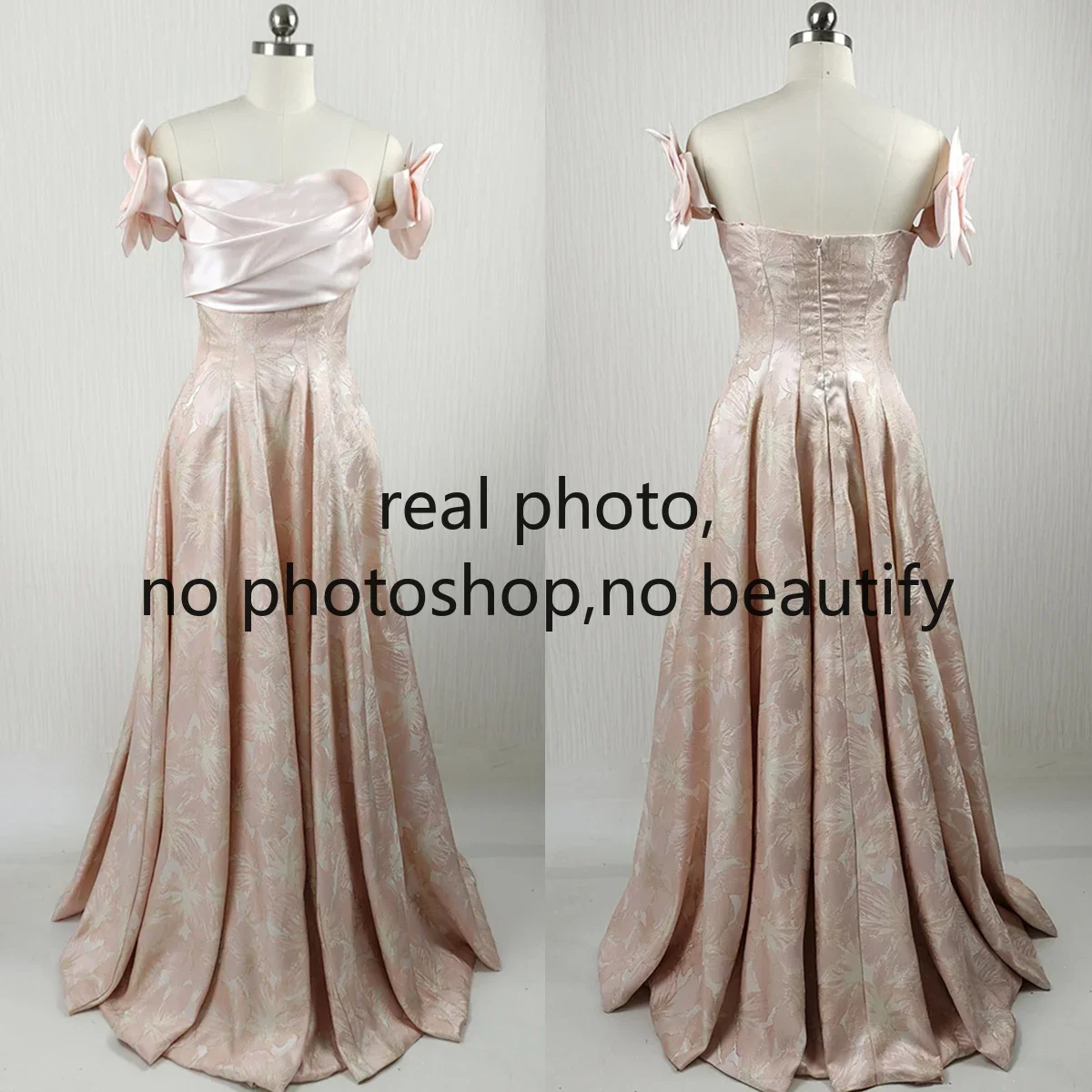 Customization Real Photo Evening Dress Pink Print Floral Off the Shoulder A-line Floor Length Plus size Women Party Formal Gown
Customization Real Photo Evening Dress Pink Print Floral Off the Shoulder A-line Floor Length Plus size Women Party Formal Gown