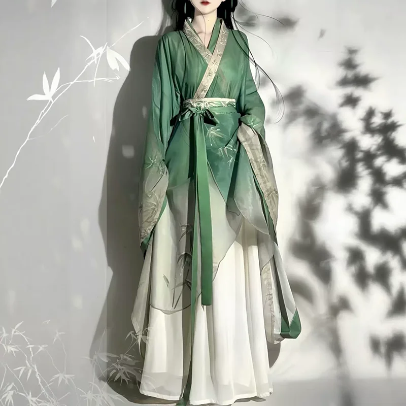 Ancient Fairy Martial Green Hanfu Men Women Traditional Chinese Bamboo Printing Costume Halloween Wuxia Cosplay Suit Long Robe
Ancient Fairy Martial Green Hanfu Men Women Traditional Chinese Bamboo Printing Costume Halloween Wuxia Cosplay Suit Long Robe