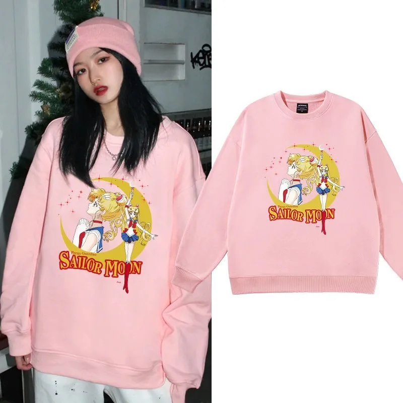 Sailor Moon cartoon anime pattern autumn and winter new long-sleeved round neck loose sweatshirt women's personalized trendy top
Sailor Moon cartoon anime pattern autumn and winter new long-sleeved round neck loose sweatshirt women's personalized trendy top