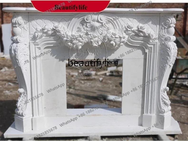 Z183 Marble mantel French light luxury European cabinet villa hall heating ornament background wall decoration
Z183 Marble mantel French light luxury European cabinet villa hall heating ornament background wall decoration