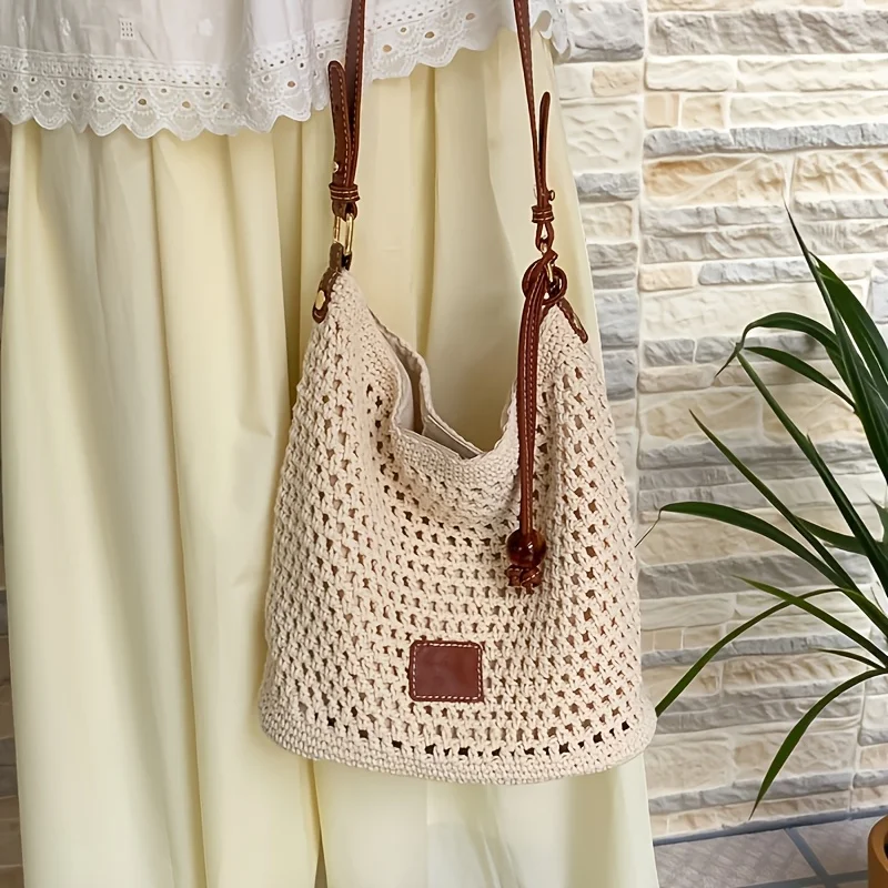 Minimalist Beige Woven Tote Bag with Brown Handles, Versatile Shoulder Bags, Adjustable Straps, for Women Summer Travel Beach
Minimalist Beige Woven Tote Bag with Brown Handles, Versatile Shoulder Bags, Adjustable Straps, for Women Summer Travel Beach