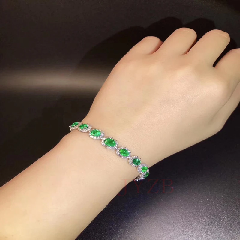 Fine jewelry Stylish natural emerald bracelet design S925 sterling silver party wedding
Fine jewelry Stylish natural emerald bracelet design S925 sterling silver party wedding