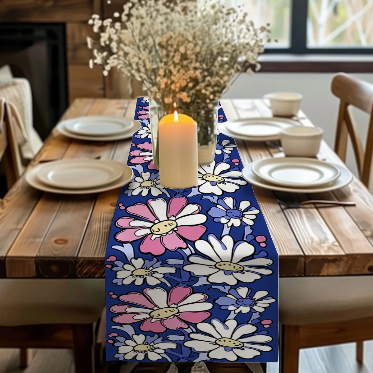 print table runner Pink and White Daisy Cartoon Style Floral Print Long cloth For Birthday,Wedding Bridal Shower Party Decor,Sho
print table runner Pink and White Daisy Cartoon Style Floral Print Long cloth For Birthday,Wedding Bridal Shower Party Decor,Sho