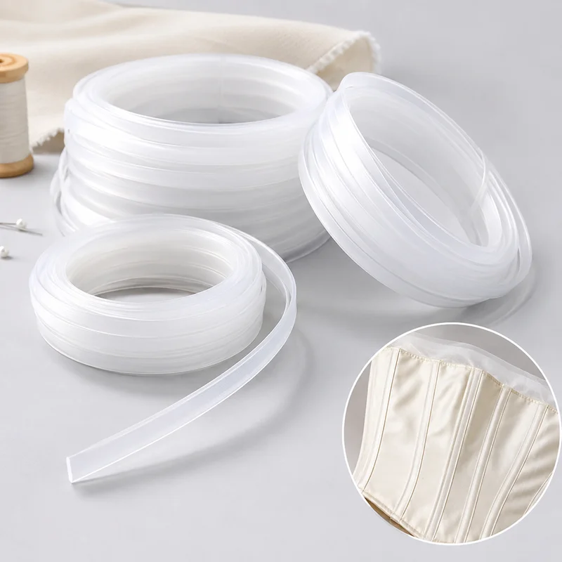 30Meters 4-12mm Clear PP Plastic Corset Boning Strip for Bra Side Tape Wedding Dress Support Garment Sewing Material Roll Trim
30Meters 4-12mm Clear PP Plastic Corset Boning Strip for Bra Side Tape Wedding Dress Support Garment Sewing Material Roll Trim