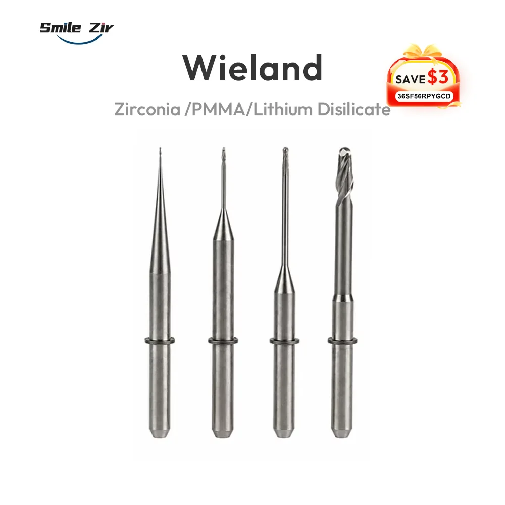 Dental Milling Bur for Wieland Zenotec Mini Selection&Hybrid Zirconia PMMA Lithium Disilicate CADCAM Dental Lab Milling Cutter
Dental Milling Bur for Wieland Zenotec Mini Selection&Hybrid Zirconia PMMA Lithium Disilicate CADCAM Dental Lab Milling Cutter