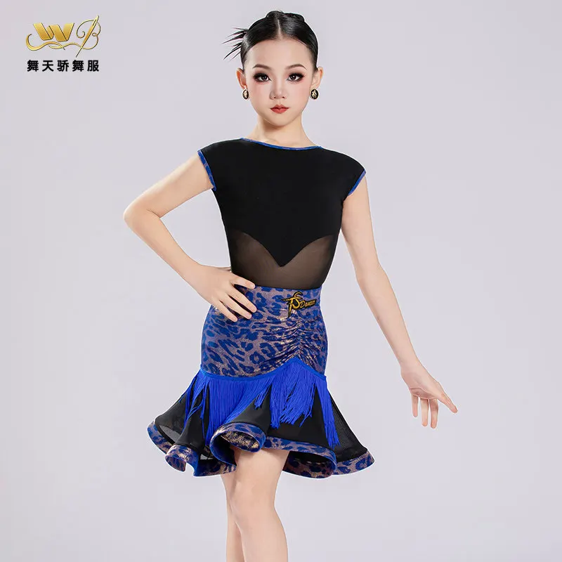 2026 Latin Dance Wear Spring/Summer Black Blue Leopard Print High-End Latin Dance Training Ensemble Split Skirt
2026 Latin Dance Wear Spring/Summer Black Blue Leopard Print High-End Latin Dance Training Ensemble Split Skirt
