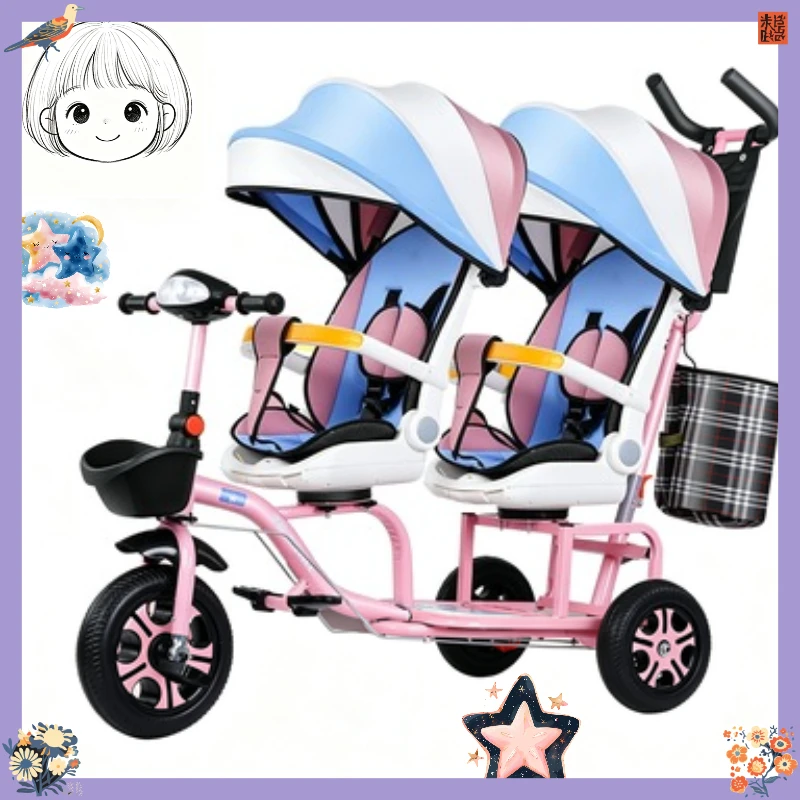 1228 2-Seat Foldable Kids Tricycle, Twin Stroller Pedal Bike for 1-6 Year Old Toddlers
1228 2-Seat Foldable Kids Tricycle, Twin Stroller Pedal Bike for 1-6 Year Old Toddlers